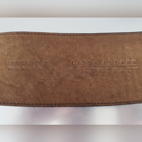 Linda Allard Ellen Tracy leather belt - Picture 3 of 4